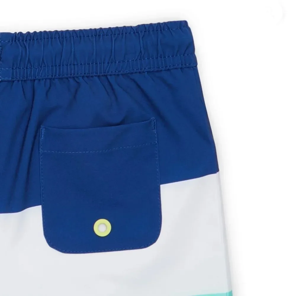 Baby Boys Quick Dry Swim Trunks Shorts & Bucket Hat Size 18M